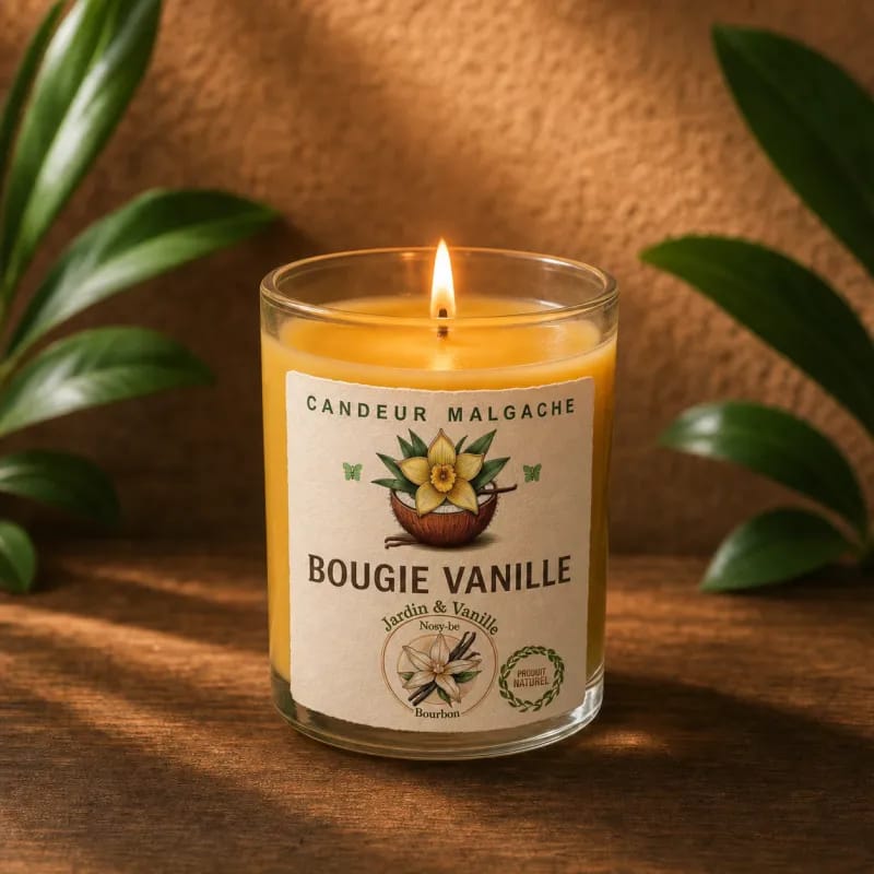 Bougie parfumée vanille — grand modèle