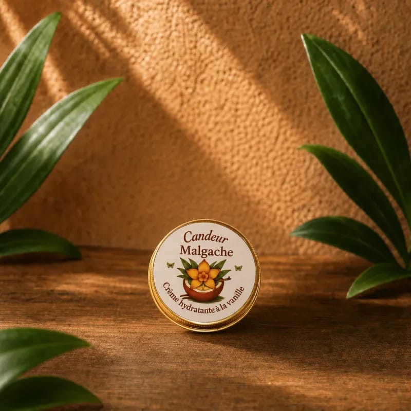 Crème hydratante vanille — petit pot doré 20 ml